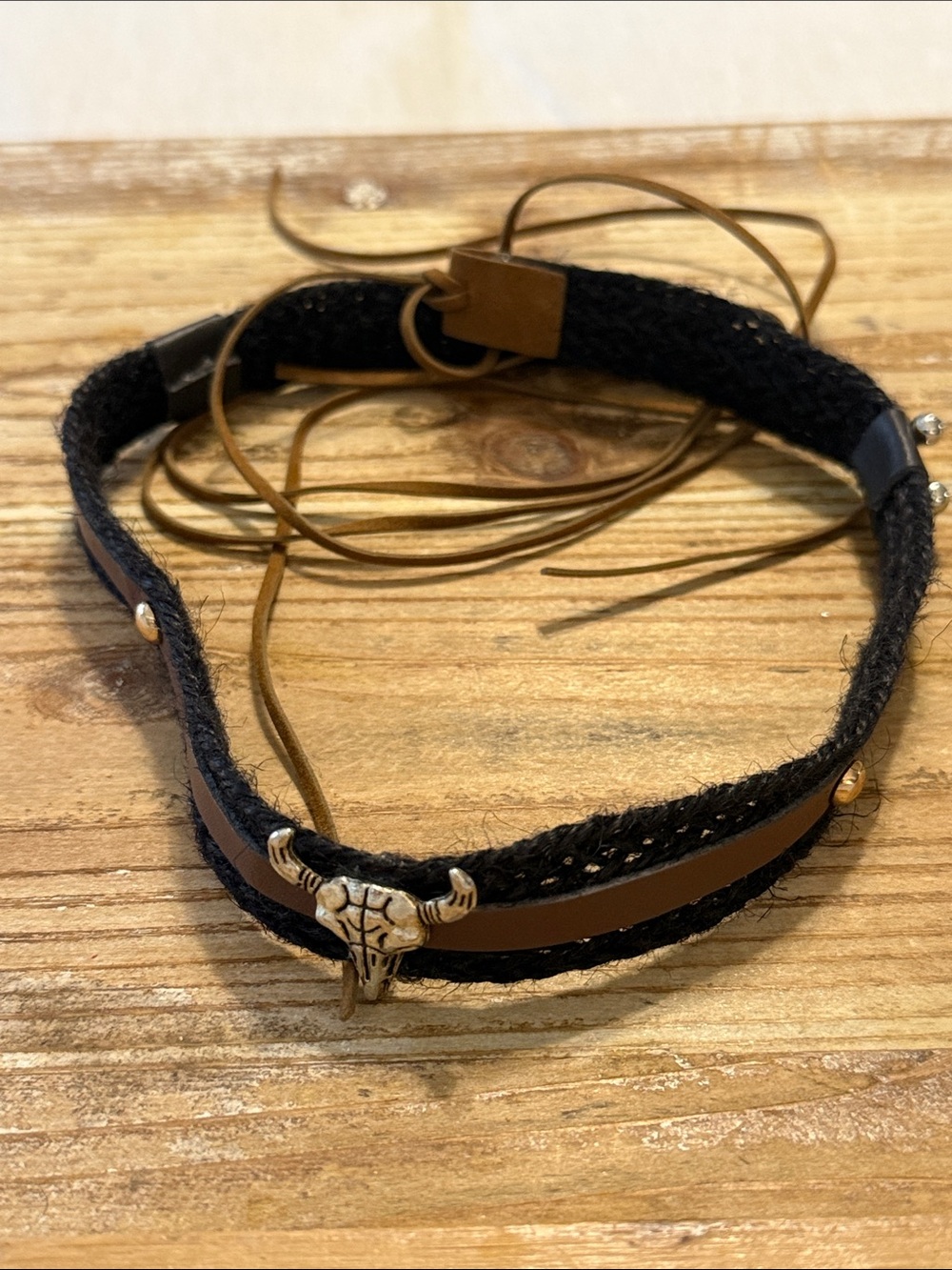 Brown Rope Western Cowboy Bull Tie Statement Belt